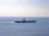 Kapal induk Angkatan Laut Amerika Serikat melintas di perairan Selat Hormuz