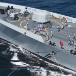 Kapal Perang PNS Tippu Sultan Angkatan Laut Pakistan dalam Latihan AMAN