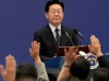 Presiden Korea Selatan Lee Jae Myung dalam konferensi pers