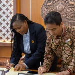 Penandatanganan Nota Kesepahaman UGM dan NUST Namibia di Gedung Pusat UGM