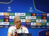 Pelatih Paris Saint-Germain Luis Enrique dalam konferensi pers di Campus PSG