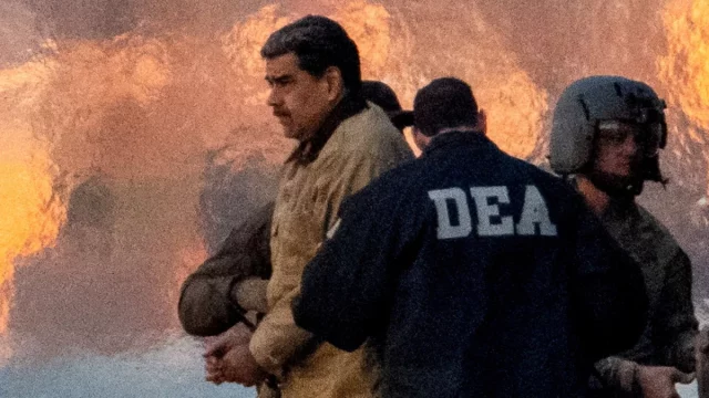 Nicolas Maduro digiring agen berjaket DEA di antara petugas bersenjata