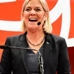 Magdalena Andersson Berbicara pada Malam Pemilu Partai Sosial Demokrat di Stockholm