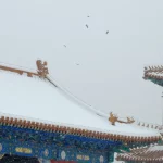 Pemandangan musim dingin bersalju di Beijing, Tiongkok