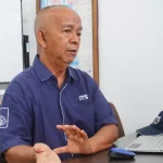 Pakar geologi ITS Amien Widodo menjelaskan keberadaan patahan di wilayah Surabaya