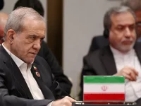 Presiden Iran Masoud Pezeshkian menghadiri sesi KTT Organisasi Kerja Sama Shanghai di Bishkek, Kirgizstan.