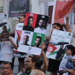 Warga Tunisia berunjuk rasa menuntut pembebasan empat aktivis Sumud
