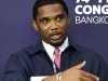 Samuel Eto'o menghadiri sebuah agenda FIFA