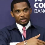 Samuel Eto'o menghadiri sebuah agenda FIFA