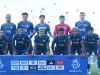 Skuad Arema FC berfoto sebelum laga melawan Isenmulang Kalteng FC di Stadion Kanjuruhan, Malang
