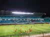 Suasana laga malam hari di Stadion Maguwoharjo markas PSS Sleman
