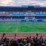 Foto arsip suasana pertandingan di Stadion Mandala Krida Yogyakarta