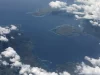 Pemandangan udara Teluk Waienga dan pulau kecil di Pulau Lembata, Nusa Tenggara Timur