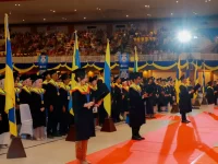 Prosesi wisuda periode 263 Universitas Airlangga di Airlangga Convention Center Surabaya