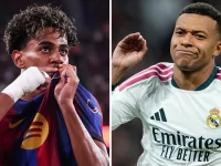 Lamine Yamal dari Barcelona dan Kylian Mbappe dari Real Madrid jelang El Clasico