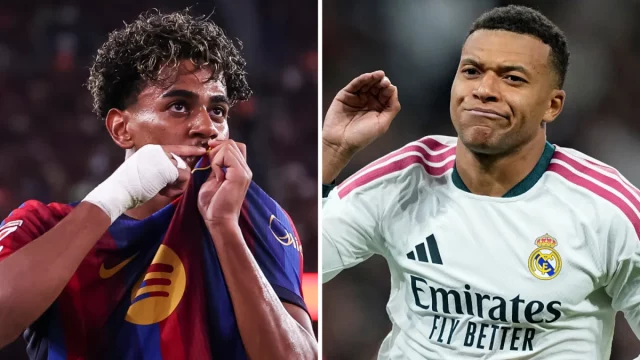 Lamine Yamal dari Barcelona dan Kylian Mbappe dari Real Madrid jelang El Clasico