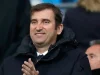 CEO Manchester City Ferran Soriano bertepuk tangan di tribun stadion