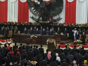Ilustrasi suasana sidang MPR saat pelantikan presiden di Gedung Nusantara, Jakarta, 20 Oktober 2014
