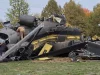 Puing helikopter Chinook kontingen Italia EUFOR yang jatuh di Distrik Brcko, Bosnia