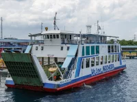 Ilustrasi kapal feri penumpang di perairan Selat Bali