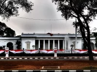 Ilustrasi Istana Merdeka di kompleks Istana Kepresidenan, Jakarta