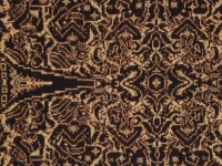 Ilustrasi detail kain gringsing wayang tenun ikat ganda dari Tenganan Pegringsingan, Bali, koleksi LACMA
