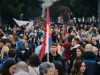 Pendukung gerakan mahasiswa Student List berkumpul dalam kampanye terakhir di Beograd, Serbia