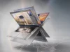 Laptop NVIDIA RTX Spark dalam beberapa posisi layar pada materi promosi resmi NVIDIA