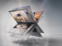 Laptop NVIDIA RTX Spark dalam beberapa posisi layar pada materi promosi resmi NVIDIA