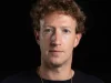 Potret CEO Meta Mark Zuckerberg berambut ikal dengan latar hitam
