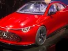 Mobil konsep Mercedes-Benz Concept CLA Class berwarna merah dipamerkan di IAA Open Space 2023 Munich