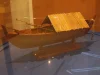 Miniatur sampan beratap kajang Orang Suku Laut di Museum Bahari Bintan