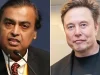 Mukesh Ambani (kiri) dan Elon Musk dalam foto gabungan