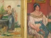 Dua lukisan Renoir berbingkai emas di Museum Renoir, Cagnes-sur-Mer