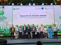 Para pembicara sesi Clean Air for Greater Jakarta dalam Indonesia International Sustainability Forum 2026
