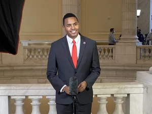 Anggota DPR Amerika Serikat Ritchie Torres di Gedung Capitol