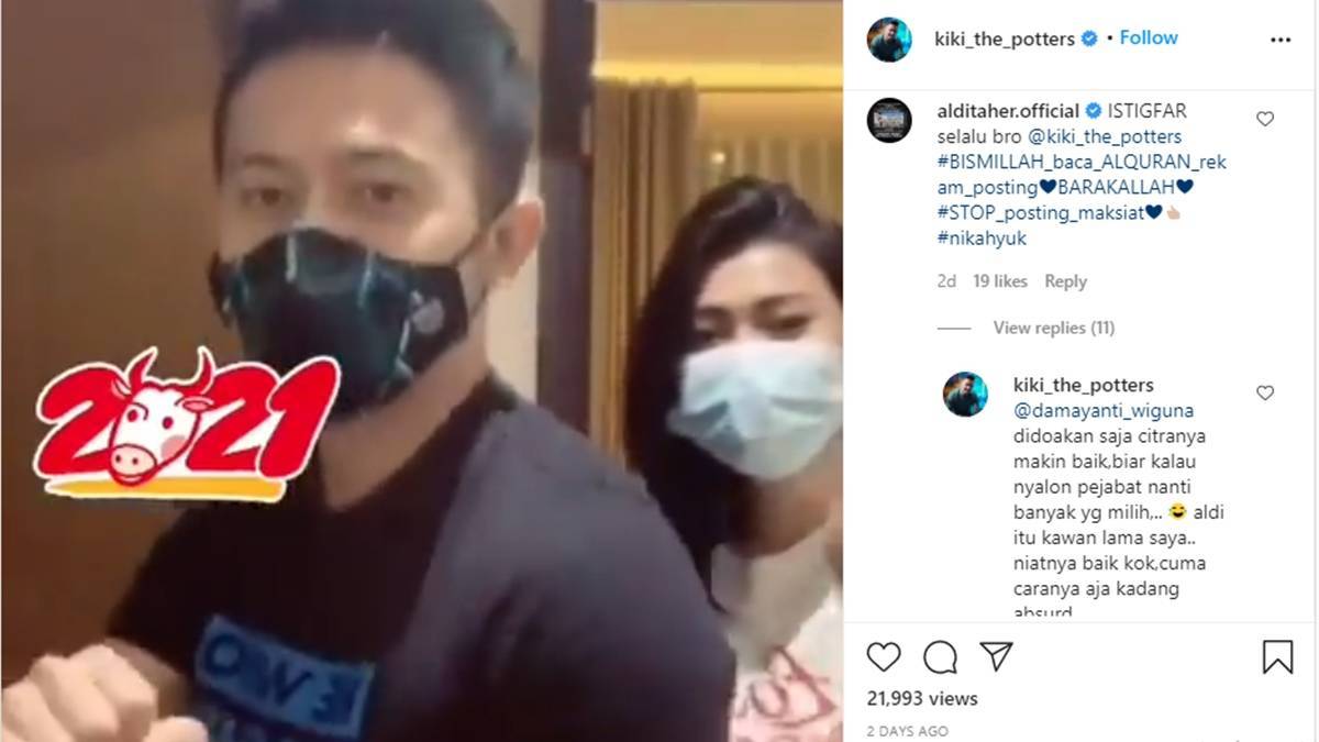 Kiki The Potters Kesal Disinggung Aldi Taher Usai Unggah Video Joget TikToks 2 Lampiran Gambar