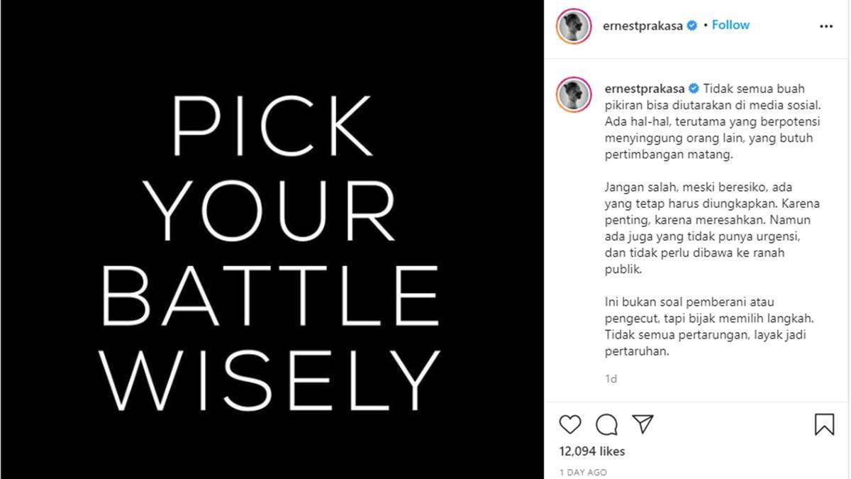 Pesan Bijak Ernest Prakasa Setelah Ridwan Remin Rosting Keluarga Ruben Onsu 2 Lampiran Gambar