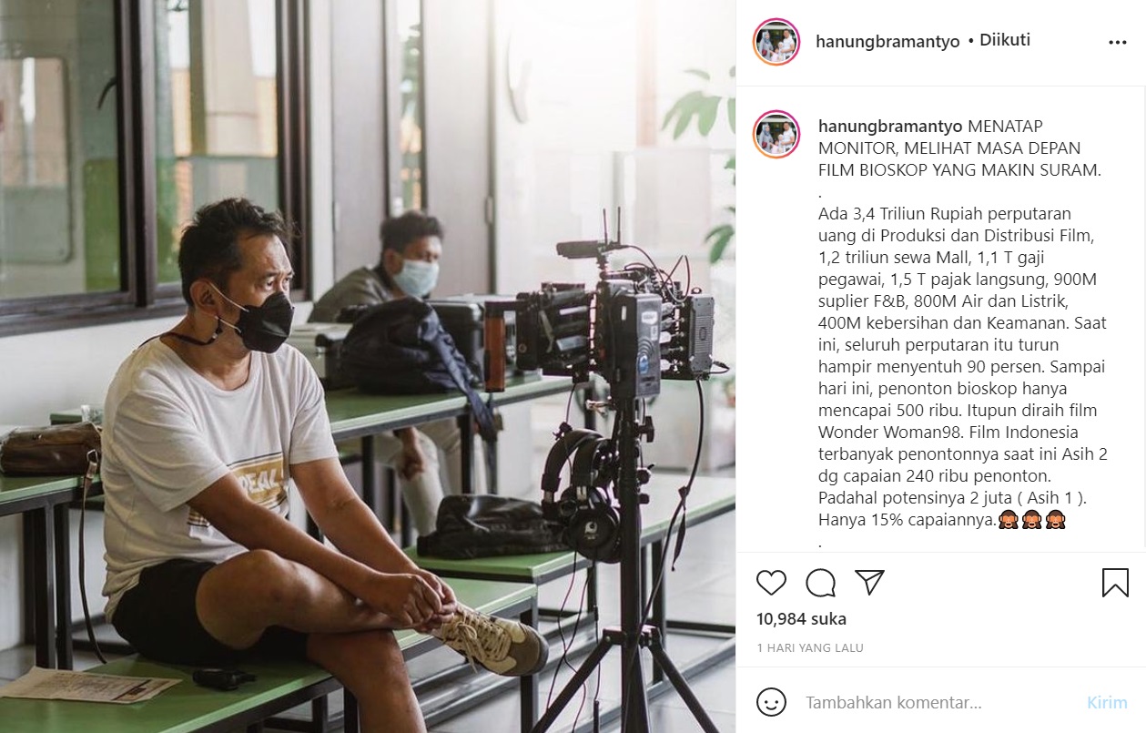 Terdampak Pendemi, Hanung Bramantyo Ratapi Masa Depan Industri Film yang Suram 2 Hanung Bramantyo