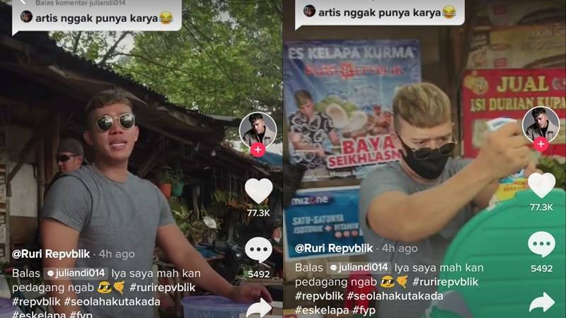 Dulu Anak Band Terkenal, Kini Vokalis Repvblik Jualan Es Kelapa Muda: Yang Penting Halal 2 Lampiran Gambar