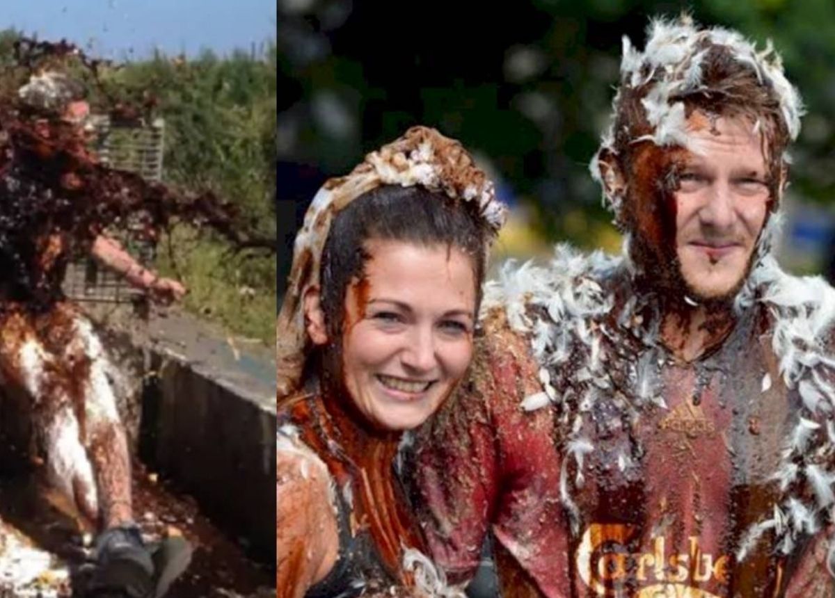 5 Ritual Pernikahan Ini Nyeleneh, No. 2 Pengantin Wajib Menangis Sebulan 8 Kedua calon pengantin disiram kotoran dan diikat pohon