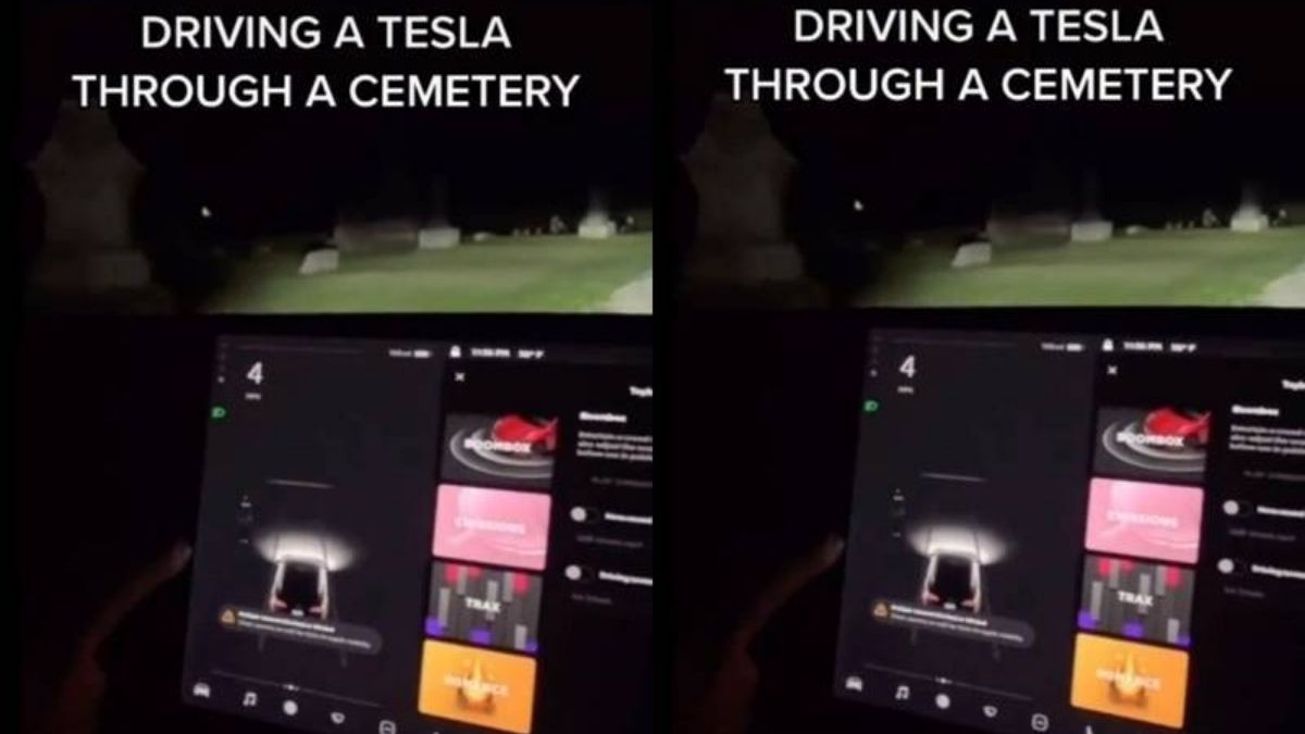Mobil Tesla Deteksi Hantu Ketika Melewati Kuburan, Pemiliknya Ketakutan 2 Lampiran Gambar