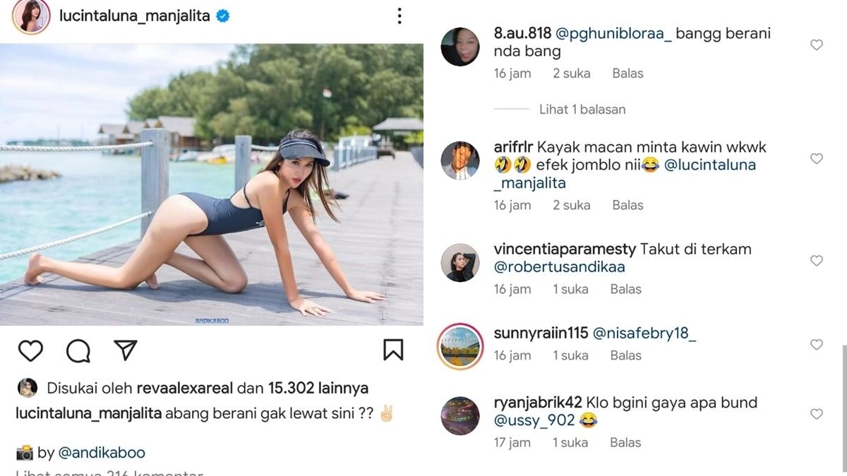 Lucinta Luna Merangkak di Tepi Pantai, Netizen: Kayak Macan Minta Kawin 2 Lampiran Gambar