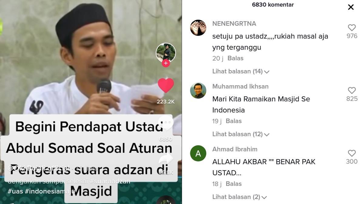Komentar Ustaz Abdul Somad Soal Toa Masjid: Cuma Setan yang Terganggu dengan Suara Azan 2 Lampiran Gambar