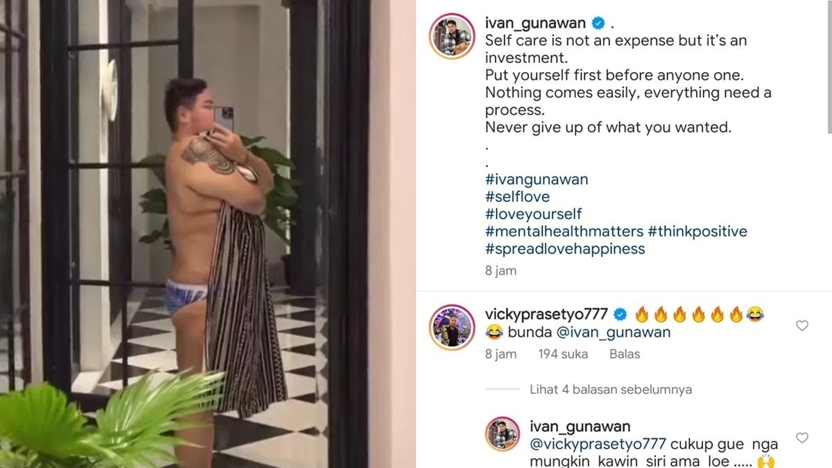 Tunjukkan Hasil Diet, Ivan Gunawan Hanya Pakai Celana Dalam 2 Lampiran Gambar