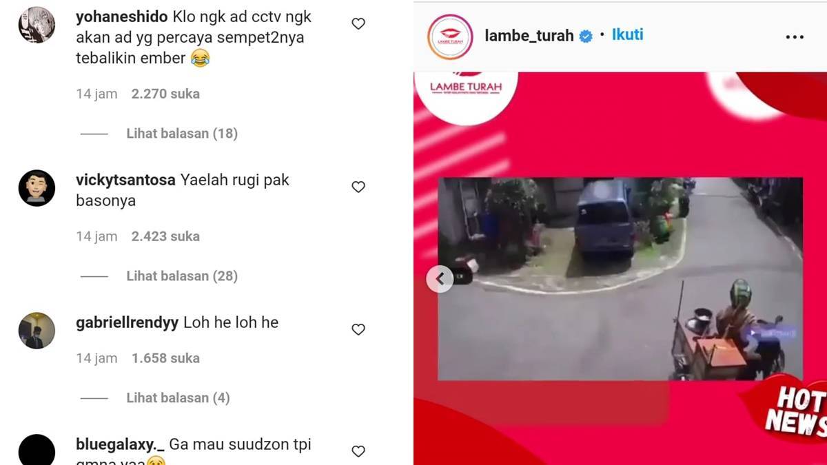 Viral Pedagang Bakso Pura-pura Jatuh dan Pingsan, Ternyata Cuma Modus 2 Lampiran Gambar