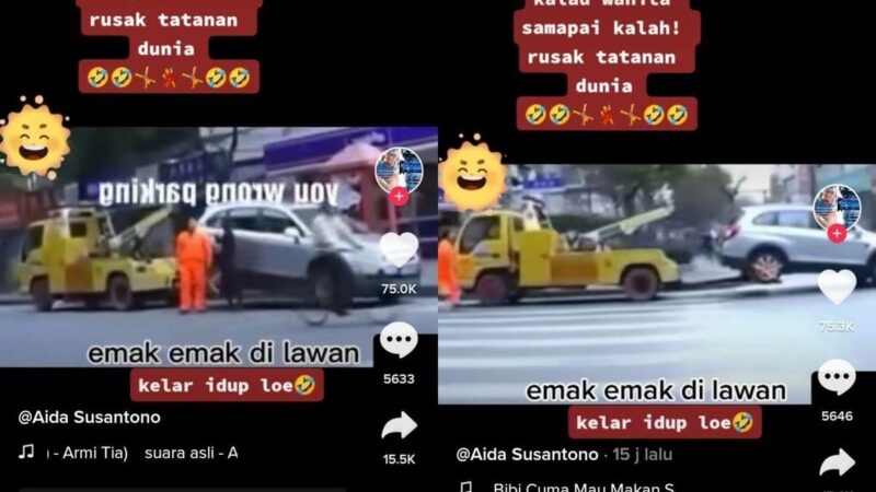 Berita terkini, terbaru, dan berita pilihan hari ini: Jangan pernah melawan emak-emak, wanita ini malah derek mobil derek.