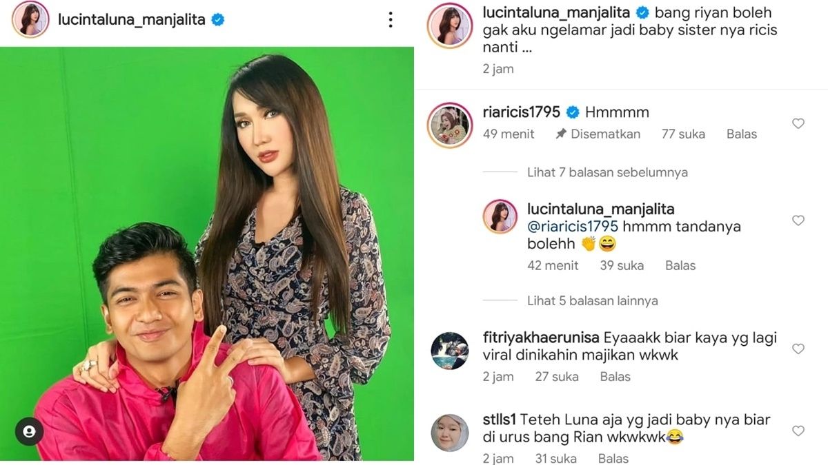 Lucinta Luna Ingin Jadi Baby Sister Teuku Rian, Netizen: Takut Nanti Dinikahi 2 Lampiran Gambar