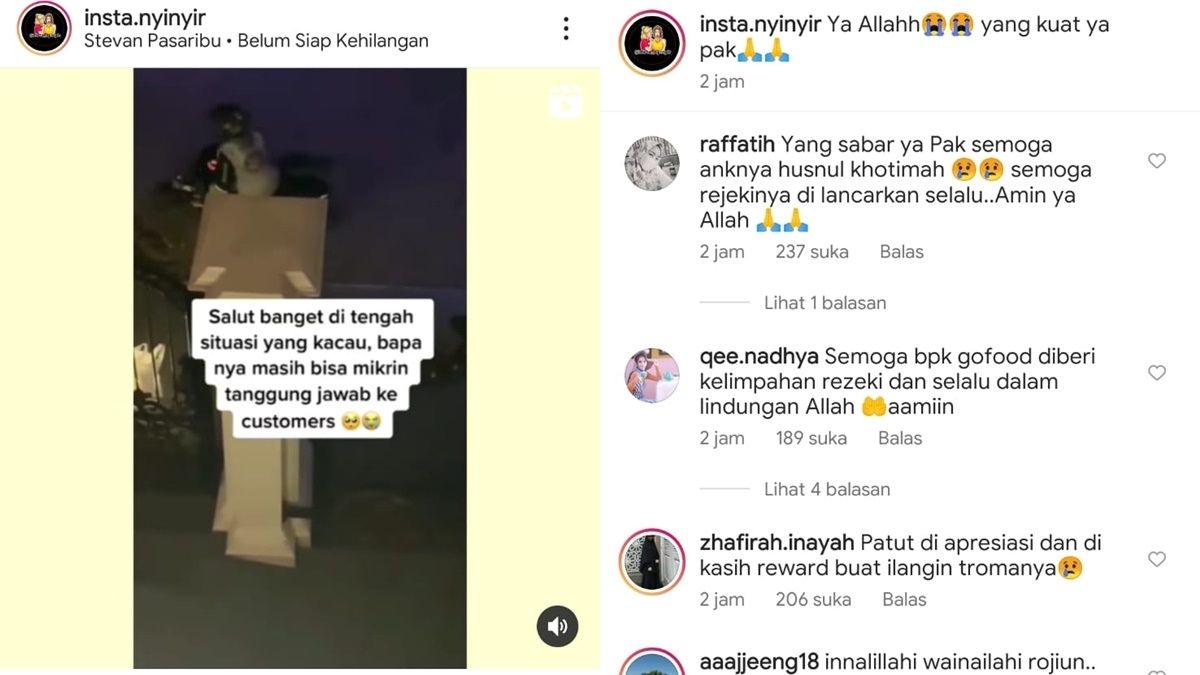 Viral, Anak Driver Ojol Meninggal Saat Antre Pesanan, Netizen Salut Masih Tanggung Jawab ke Konsumen 2 Lampiran Gambar