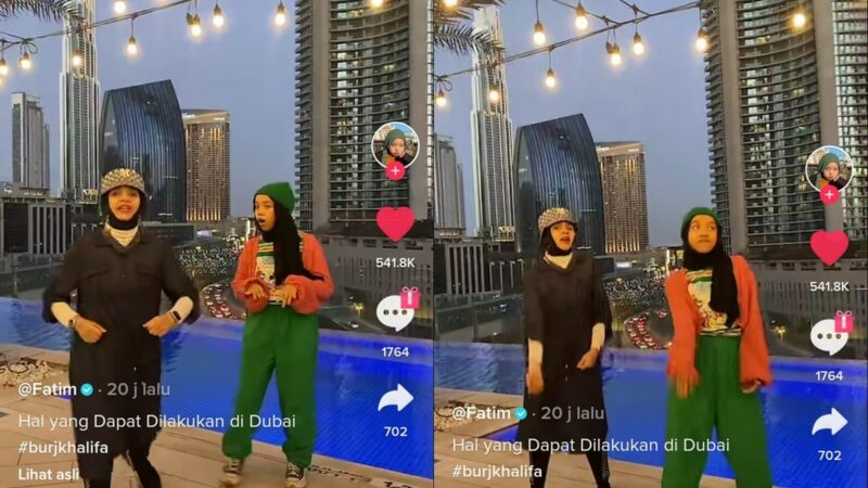 Berita artis: Fatimah Halilintar mengunggah video dance TikTok bersama ibunya saat berada di Dubai, netizen sibuk menanyakan sekolahnya.